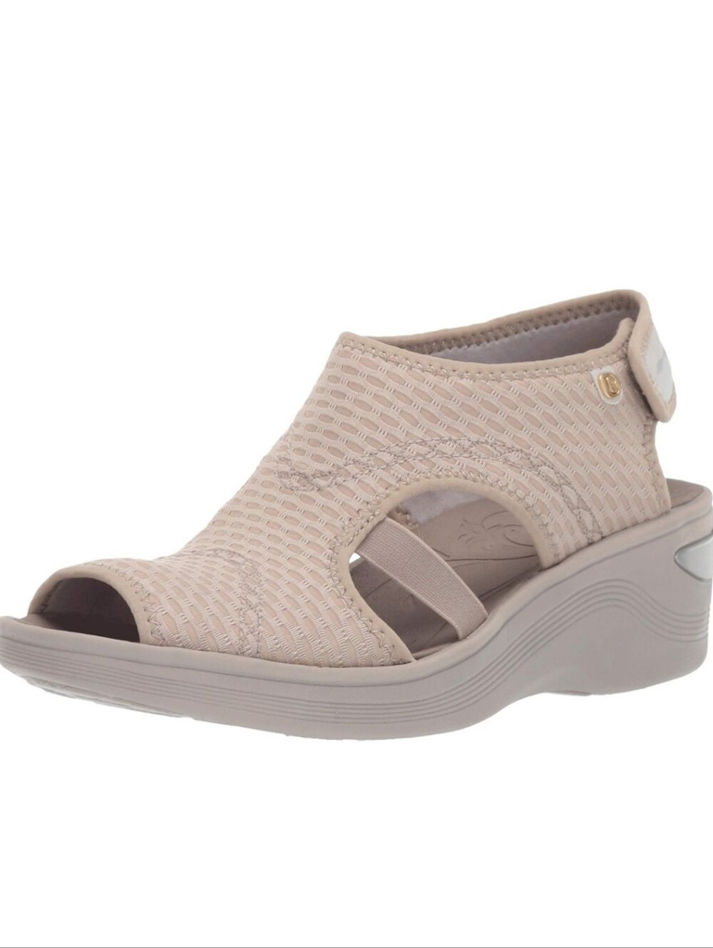 Bzees Women's Light Beige Wedge Sandal